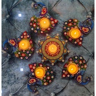 Peacock Deepavali Diwali Decoration Peacock MDF Rangoli Set Decorative Festive decoration Diwali MDF