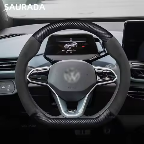 High Quality Car Carbon Fiber Steering Wheel Cover, For VW ID.2, ID.3, ID.4, ID.5, ID.6, ID.7, Crozz