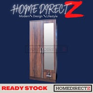 HDZ 2 Doors / 1 Drawers Wardrobe Cabinet With Mirror / Almari Baju / Almari Pakaian /Dressing table/