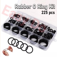 225 Pcs 18 Sizes o Ring Set Gas Seal o Ring Rubber O Ring O-Ring Washer Seals Watertightness O Ring 