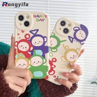 Cute Teletubbies Casing For Realme 7 5G V23 Q5i 5G V11 V11S GT2 GT Neo5 Neo2 Neo3 5G XT X2 Narzo 50A Prime 30 5G Phone Case Couple Case Tinky Winky Dipsy Laa Po Soft TPU Case Cover