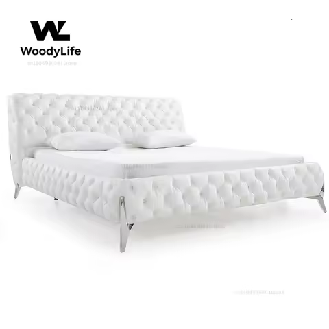 Bedroom Furniture Set Luxury King Size Bed With TV Modern Smart Bed With TV in Footboard Queen Size 