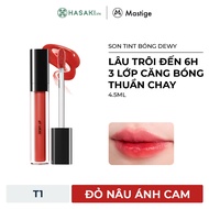 Son Tint Bóng Mastige Dewy Lâu Trôi Màu T1 Đỏ Nâu 4.5ml