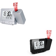 Clock with Digital Date Snooze Function Backlight Watch Wall Projector Desk Table Led Clock with Tim