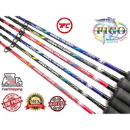 FIGO Mega Prawn Solid Spinning Fishing Rod Joran Ikan Sungai Kolam