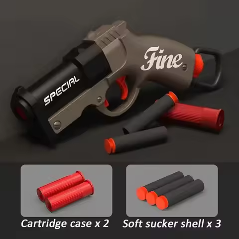 Mini S686 Shell Throwing Soft Bullet Launcher Airsoft Foam Bullet Blaster Outdoor Weapon Children Pi