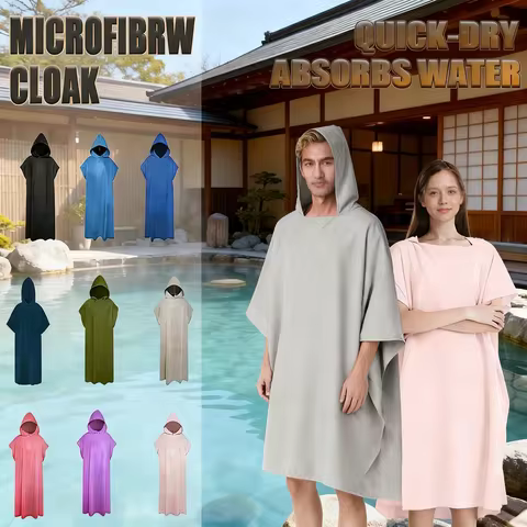 Quick Dry Microfiber Hooded Beach Towel High Absorbent Gym Sauna Travel Surfing Swimming Light Bathr