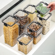 Air Sealed Jar Whole Grain Kitchen Storage Box PET Transparent Plastic Jar Box Snacks Dry Goods Tea 