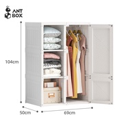 ANTBOX Wardrobe White Folding Magnetic Suction Installation Free Door Integration Framework Waterpro