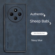 Cho Xiaomi Redmi 14C 4G Trường hợp Chất liệu da PU bề mặt lưng nhựa PC cứng Bìa mờ chống sốc vỏ điện