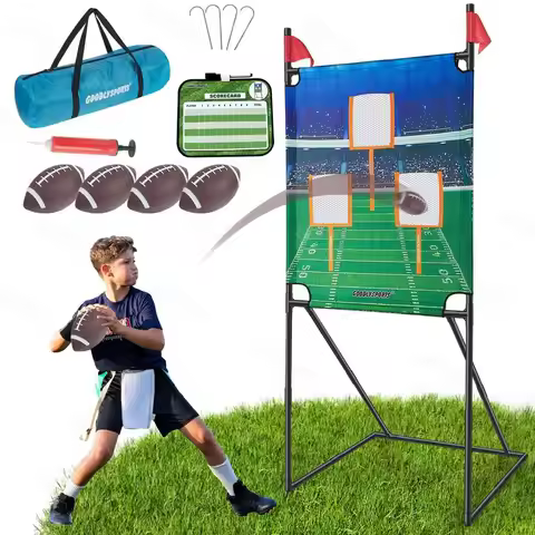 Football Toss Game with 4 Inflatable Balls 66 Throwing Target Football Target Practice for Kids Foot