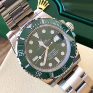 Clean Rolex green submariner diver's watch selfwinding men's analog wristwatch 3135 movement