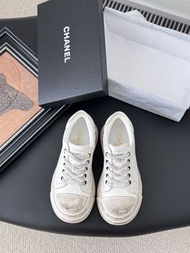 Chanel 25C新款銀角大王運動休閑鞋 百搭小白鞋  Size_35-40