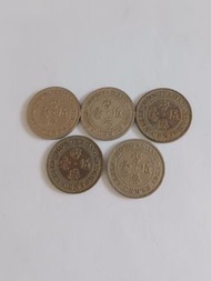 香港男皇頭1951年5毫硬幣5枚