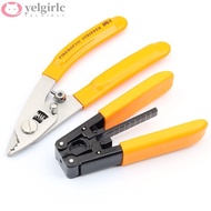 YELGIRLC Cable Pliers, Stainless Steel Orange Wire Stripper Set, Adjustable Crimping Tool Cable