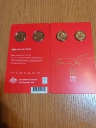 2020 鼠年紀念幣 澳洲 Royal Australian Mint  每套有兩個  價錢已包香港平郵