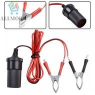 12V-Car Battery Clamp Clip Cigar/Lighter Socket Adapter Socket Cable.