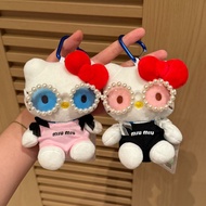 Genuine hellokitty sanrio sanrio Bag Pendant Plush Doll Keychain School Bag Pendant Doll/H3.20