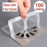 Combo 100 Miếng Lưới Lọc Rác Nhà Tắm Living C Dùng Một Lần Chống Tắc Nghẽn