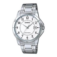 Casio นาฬิกาข้อมือผู้ชาย สายสแตนเลส รุ่น MTP-V004D-7B - Silver/White  รับประกันศูนย์ 1 ปี  ของแท้