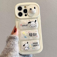 shockproof Cute Pochacco Cream Case For iphone Xr iphone11 12/13 iphone 14 15 pro max
