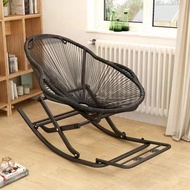 H-Y/ Balcony Recliner Adult Rocking Chair Home Rattan Woven Snap Chair Leisure Rattan Chair for the Elderly Outdoor Leis