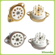 WINN 5PCS B9A Ceramic 9Pin PCB Tube Socket for 12AX7 12AT7 12AU7 ECC83 ECC82 E88CC 6922 6p1 6p14 6n1