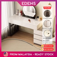 EDENS 130cm/170cm Modern Minimalist Dressing Table With Side Cabinet Without Mirror Bedside Makeup D