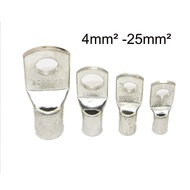 SC16-6 SC25-8 SC10-8 SC4-25mm² Tinned Thicken Copper Lugs Ring Bolt Hole Crimp Terminal Wire Welding