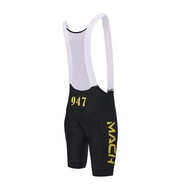 947 MACH Pro Race Men Cycling Bib Shorts – 4D Endurance Pad Aero Compression Fit Ultra Breathable กา