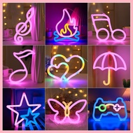 Led Double-Sided Gaming Neon Light Room Decoration Light Cartoon Creative Decoration Light Bedroom Romantic Style Night Light