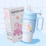 Cốc giữ nhiệt có tay cầm 1200ml Ly giữ nhiệt Inox 304 BLACKPINK Náp đậy chống tràn kèm ống hút