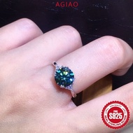 Grosir 925 Perak 5A Cincin Zirkon Dilapisi Dengan Pt950 Emas Putih