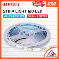 MEIWA Strip Light DC 12V 2835 SMD 5M (600 LEDs) Decorative Ceiling Indoor Wall/
