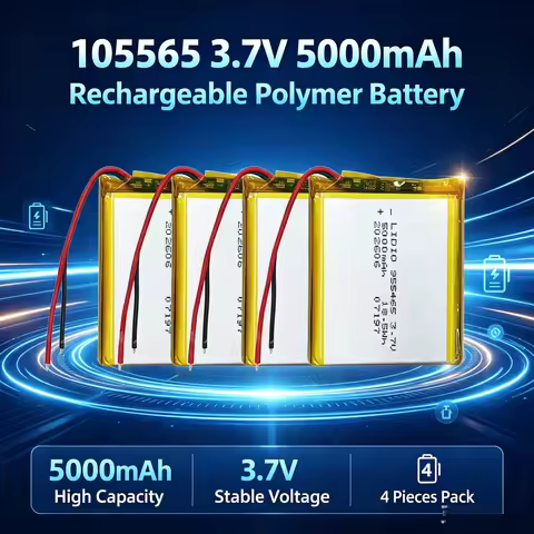 3.7V 5000mAh Rechargeable Polymer Lithium LiPo Rechargeable Battery FOR PDA PSP GPS DVR 955565 10556