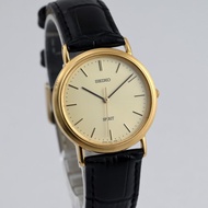SEIKO SPRIT 33mm 石英腕錶 金色錶盤 復古型號 5E21-6C00 男款