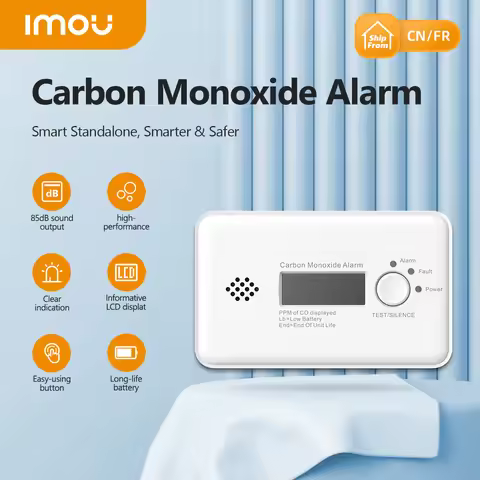 IMOU Smart Standalone Carbon Monoxide Alarm Indoor CO Detector with Replaceable Battery 85DB Buzzer 
