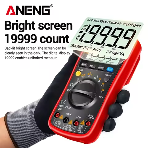 ANENG AN870 Smart Digital Multimeter, 19999 Counts, AC Voltage Tester, Current NCV Capacitance Resis