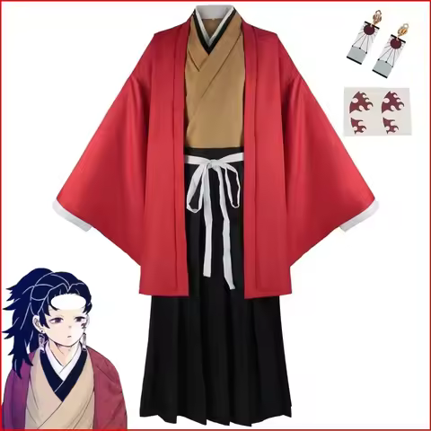 Anime Demonn Slayer Kimetsu no Yaiba Cosplay Costume Yoriichi Tsugikuni Haori Outfits Set for Stage 