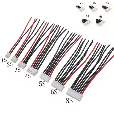 JST-XH2.54mm 1S 2S 3S 4S 5S 6S 8S Lipo Battery Balance Charger Cable B6 Connector Plug Wire 22AWG 10