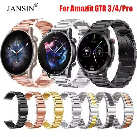 Strap For Amazfit GTR 4 3 Luxury Stainless Steel Metal Band Men Women Bracelet For Huami Amazfit GTR