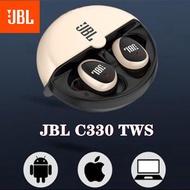 JBL C330TWS Bluetooth Earphones Wireless Stereo Earbuds Bass Noise Reduction Headphones with Mic UFO design earphone magnetic suction earphone with charging case