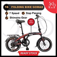 【SIAP PASANG】Folding Bike 16"GOMAX 7speed Shimano Warrior 【READY STOCK】