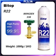 1KG/1000G Bitop R22 R-22 Refrigerator Fridge Refrigerant/Car Aircond Air Cond Conditioner Refill + T
