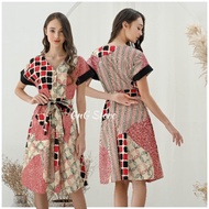TERLARIS Dress Batik 234 SMP/ Batik Wanita Modern /Batik Couple/