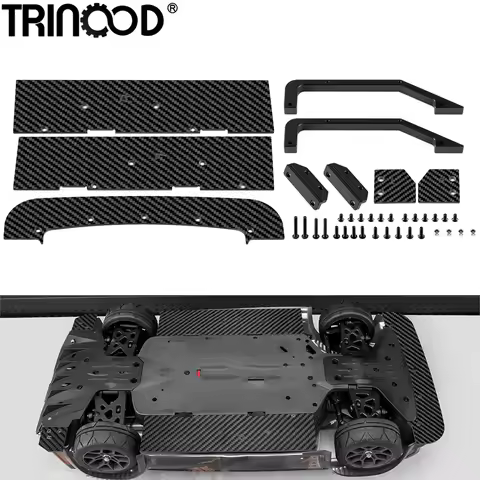 TRINOOD Carbon Fiber Chassis Skid Plate Lower Guard Set for 1/8 A-RRMA Infraction BLX 3S Upgrade Par