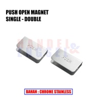 Single and Double Magnetic Push Open Glass Hinge/ Glass Cupboard Clamp Push to Open/