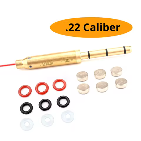 .22 Laser Boresighter 22LR Laser Collimator Cal .22LR Rifle Laser Bore Sight with 6 Battery