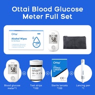 Ottai Blood Glucose Monitor Full Set with 100 Test Strips & Lancets Fingertip Blood Glucose Tester K