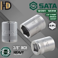 SATA 3/8" DR Wrench Socket 6 Point / 6MM - 24MM / LIFETIME WARRANTY / 12301 - 12318